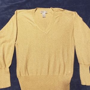 Vintage Kikit V-Neck Gold Sweater
